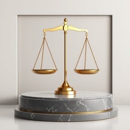Golden scales of justice
